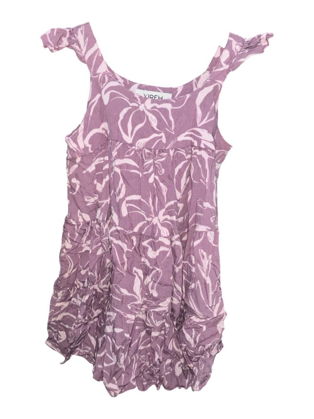 YIREH Kids Ruffle Floral Tiered Rayon Dress